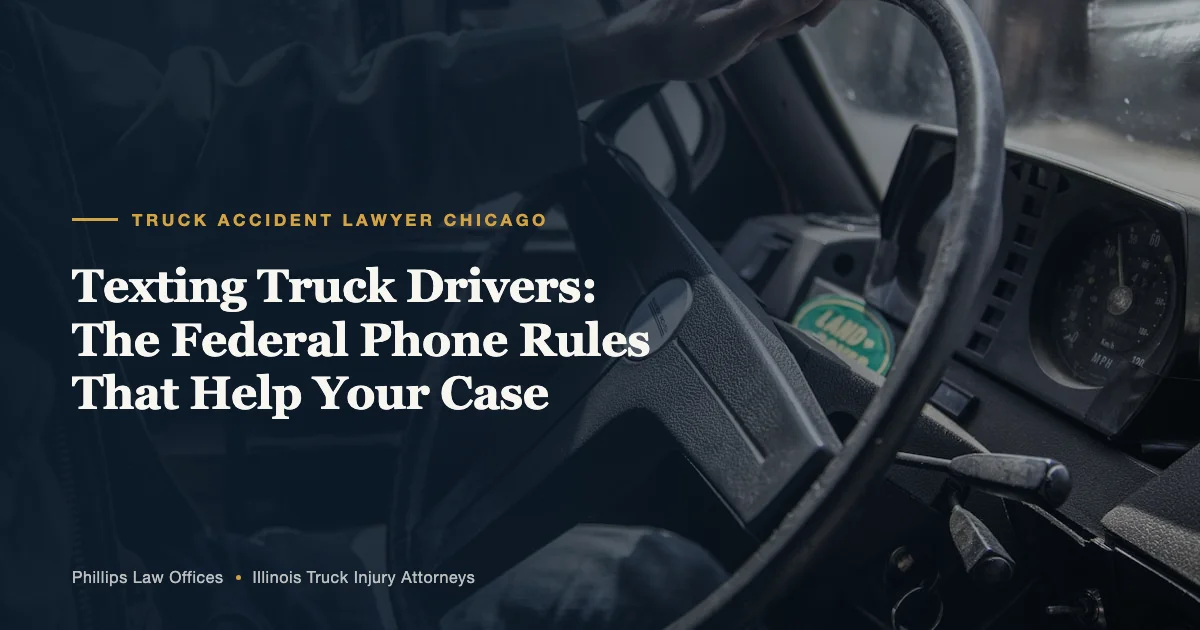 Texting Truck Drivers: The Federal Phone Rules That Help Your Case